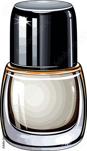 Vector illustration of white nail polish.