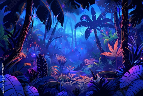 Luminous Jungle Pathway Scene © DudeDesignStudio