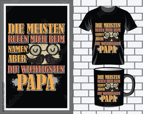 Father's dAY Best selling t shirt and mug design vector photo