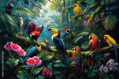 tropical parrot