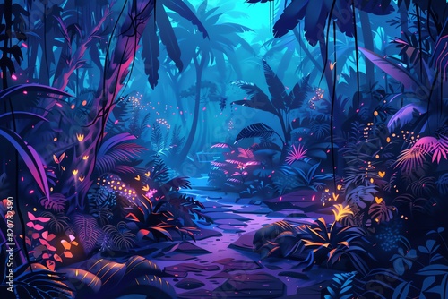 Jungle Night Lights background