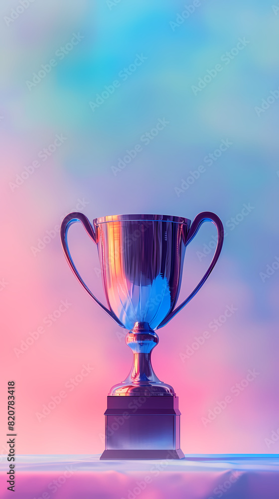 Shiny trophy on gradient background Shiny trophy on gradient background