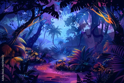 Jungle Night Lights background