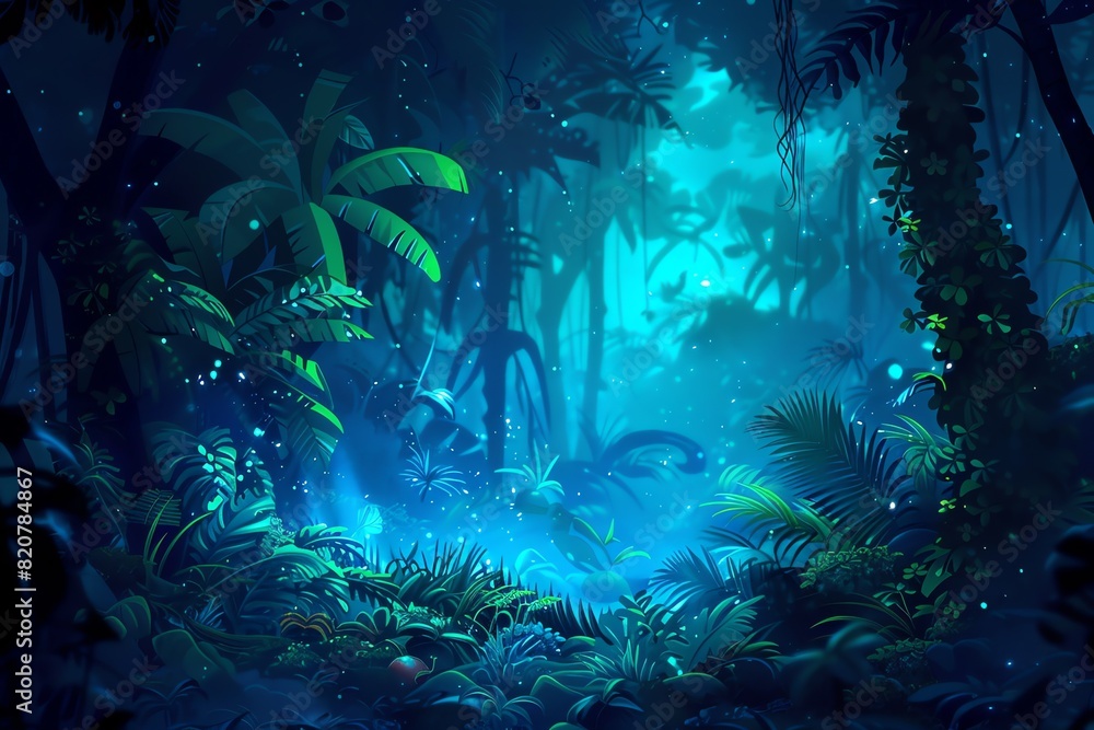 Jungle Night Lights background Jungle Night Lights background
