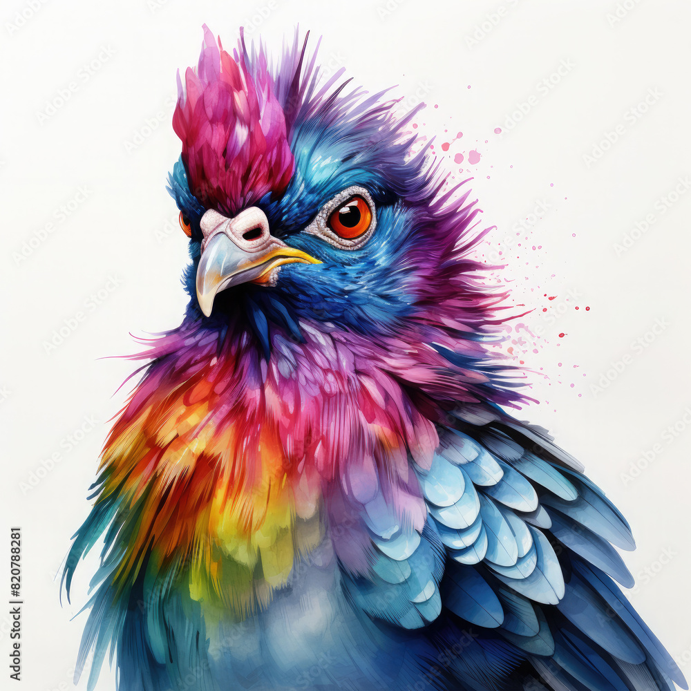 Obraz premium watercolor pigeon clipart, Generative Ai