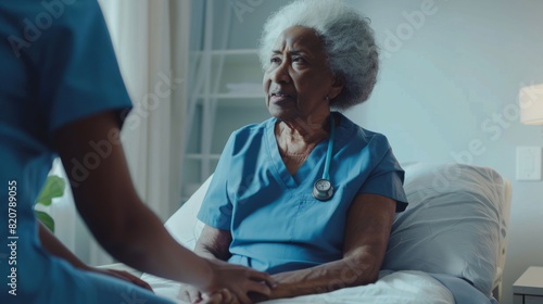 Compassionate Care for Elderly Woman photo