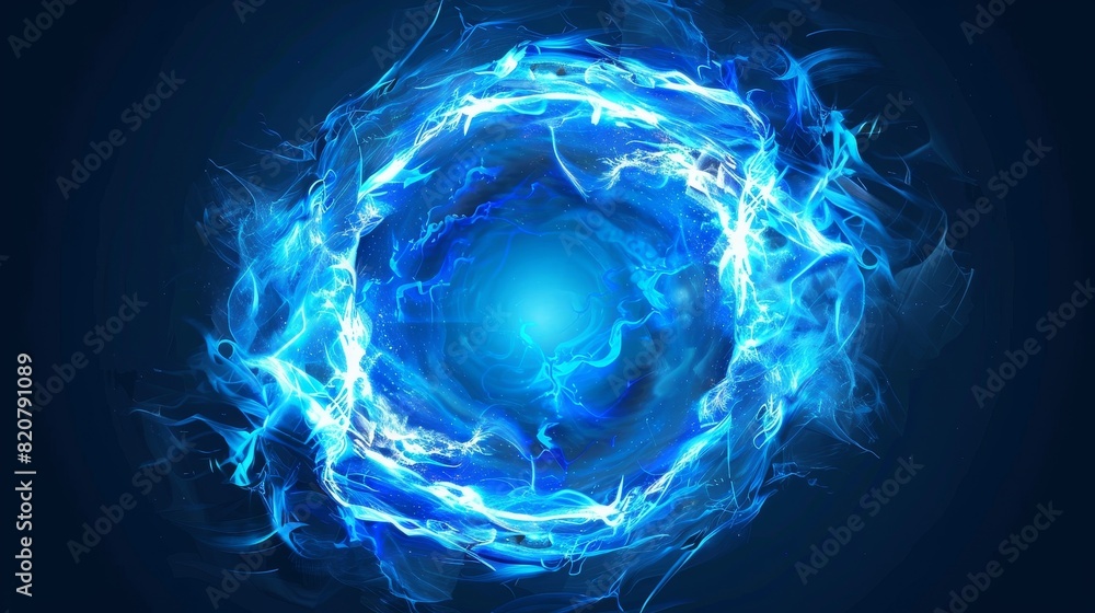 Isolated frame element with circular swirl ball. Magic circle light effect with neon glow energy. Multiverse hologram orb teleport with digital plasma wave. Isolated frame element with circular swirl ball. Magic circle light effect with neon glow energy. Multiverse hologram orb teleport with digital plasma wave.
