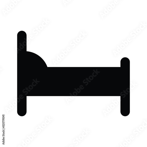 Hospital bed for medical treatment, an editable vector of rehabilitation bed