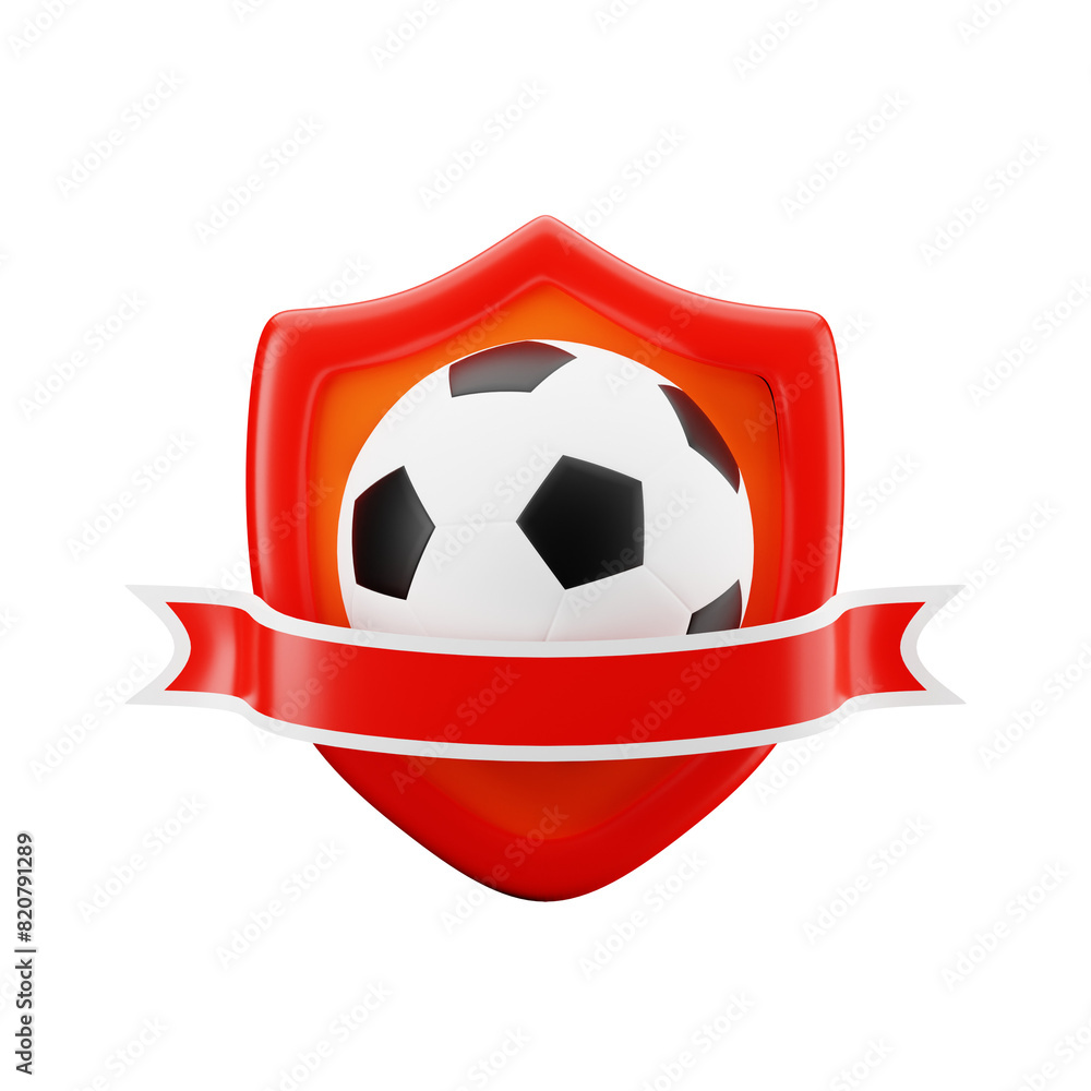 Obraz premium 3D illustration of Football badge