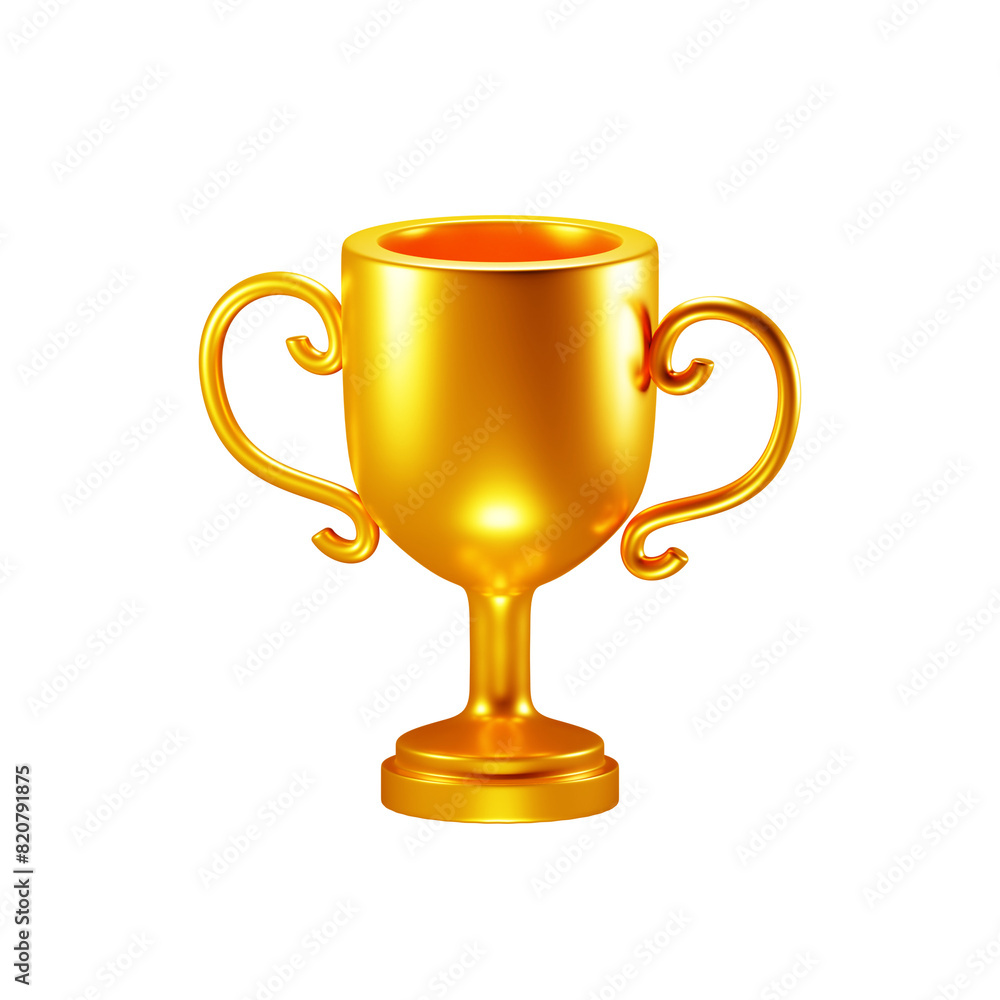 3D illustration of football trophy 3D illustration of football trophy