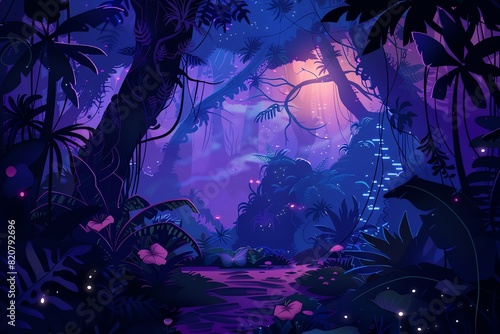 Jungle Night Lights background photo