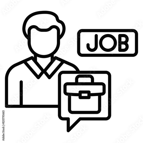 Job Seeker Male Icon