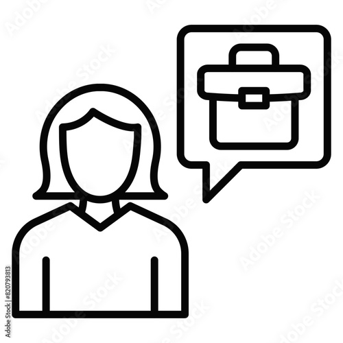Job Candidate Female Icon