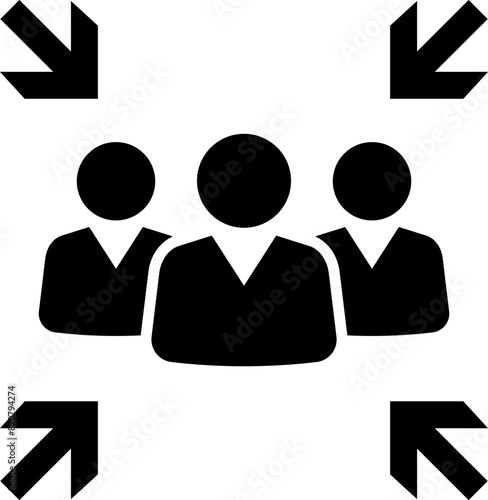 Emergency evacuation assembly point sign. Assembly point icon. Safety Signs. Evacuation Plan. Vector illustration