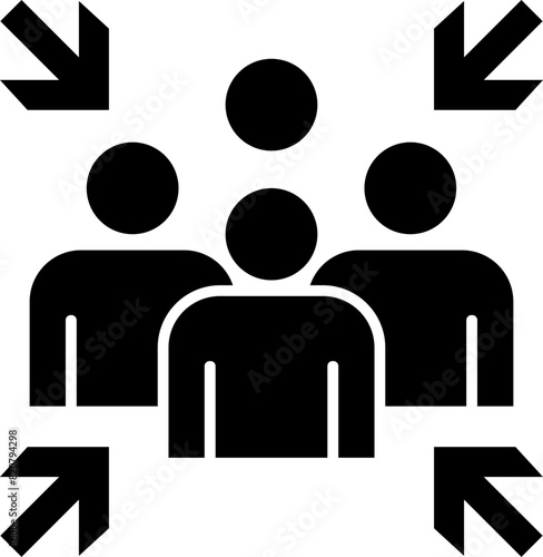 Emergency evacuation assembly point sign. Assembly point icon. Safety Signs. Evacuation Plan. Vector illustration