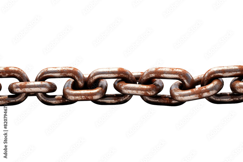 Fototapeta premium The Lonely Brown Link on a White or Clear Surface PNG Transparent Background.