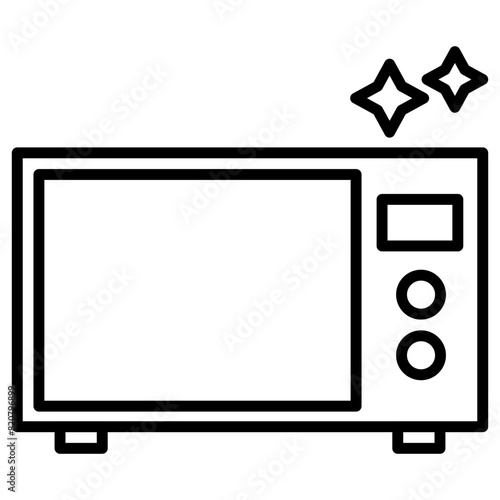 Cleaning Microwave Icon