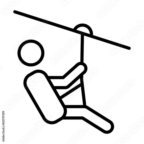 Zip Line Icon