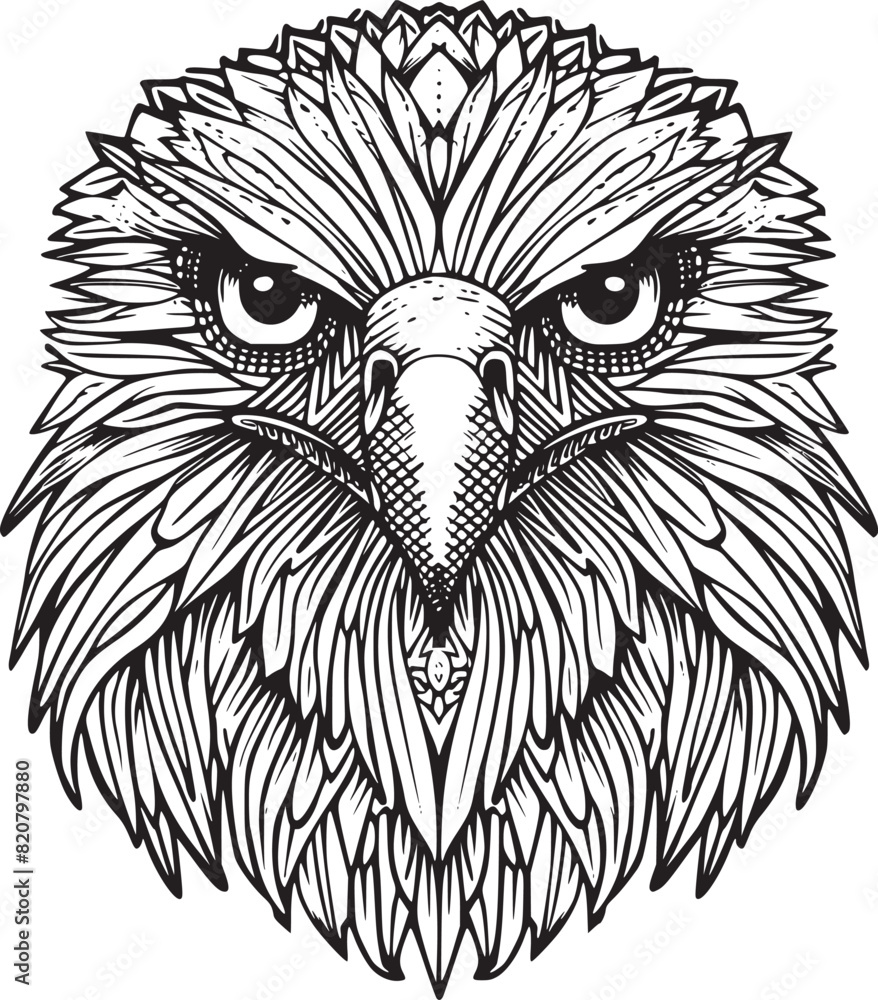 Obraz premium Eagle Logo Vector Design, Mascot Vector Illustration