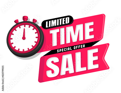 Limited time sale logo illustration