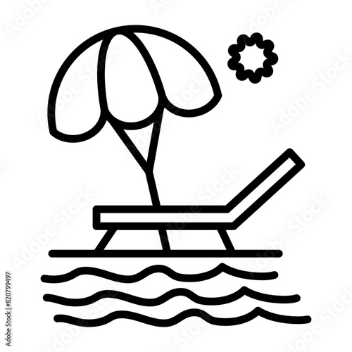 Sun Lounger Icon