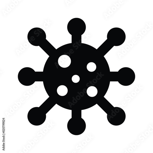 Infectious disease, viral coronavirus icon, ready to use