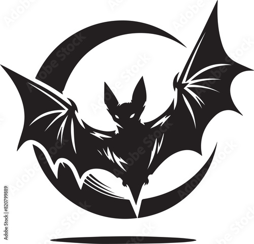 brown bats silhouette -genus Lasiurus. image- hoary bat vector -long-eared bat
