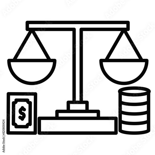 Fraudulent Scales of Justice Icon