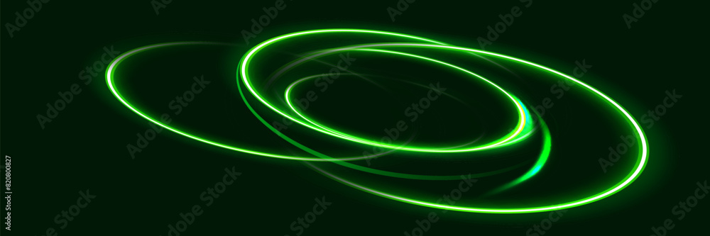 Green shiny sparks of spiral wave. Curved bright speed line swirls. Shiny wavy path. Rotating dynamic neon circle. Magic golden swirl with highlights. Green shiny sparks of spiral wave. Curved bright speed line swirls. Shiny wavy path. Rotating dynamic neon circle. Magic golden swirl with highlights.