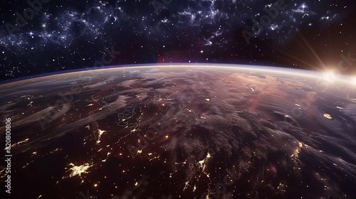 Stunning galactic view from outer space impressive space exploration