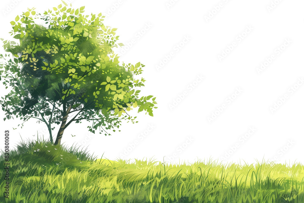 Serene landscape of a lone tree on a grassy field, perfect for nature and outdoor themes in your projects. Serene landscape of a lone tree on a grassy field, perfect for nature and outdoor themes in your projects.