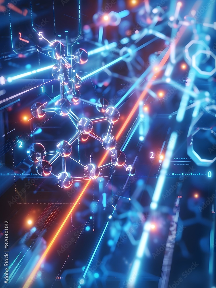 Holographic Molecular Models Projection on a Neonlit Interface Holographic Molecular Models Projection on a Neonlit Interface