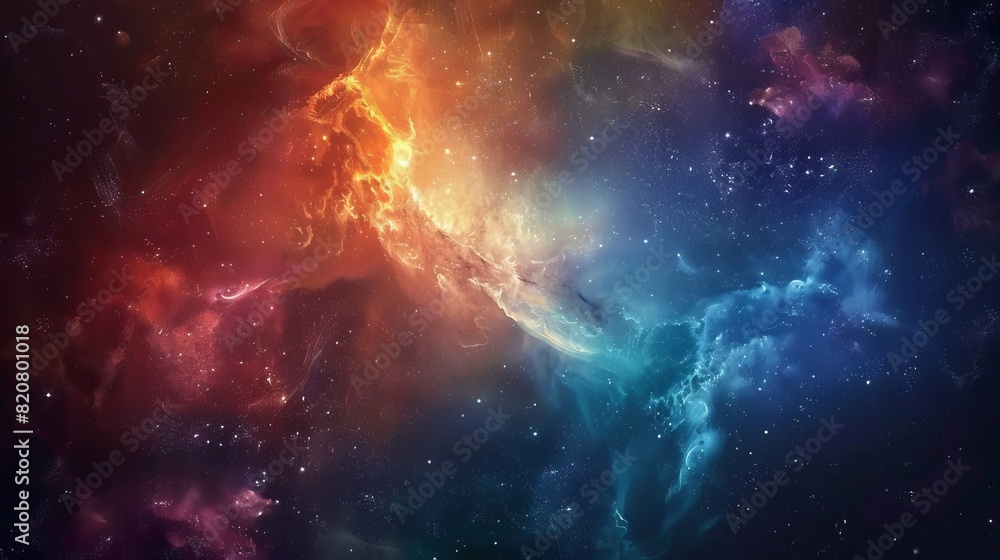 Vibrant galaxy cloud nebula - stary night cosmos, science astronomy, supernova wallpaper