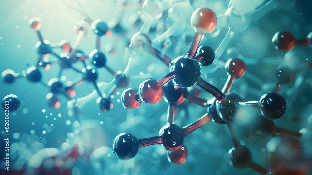 Intricate Molecular Structure of a Complex Organic Compound A D Rendered Intricate Molecular Structure of a Complex Organic Compound A D Rendered
