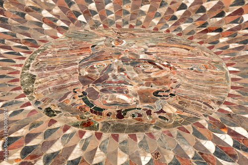 Medusa Marble Mosaic Adorning the Stage Floor of Kibyra's Ancient Odeon photo