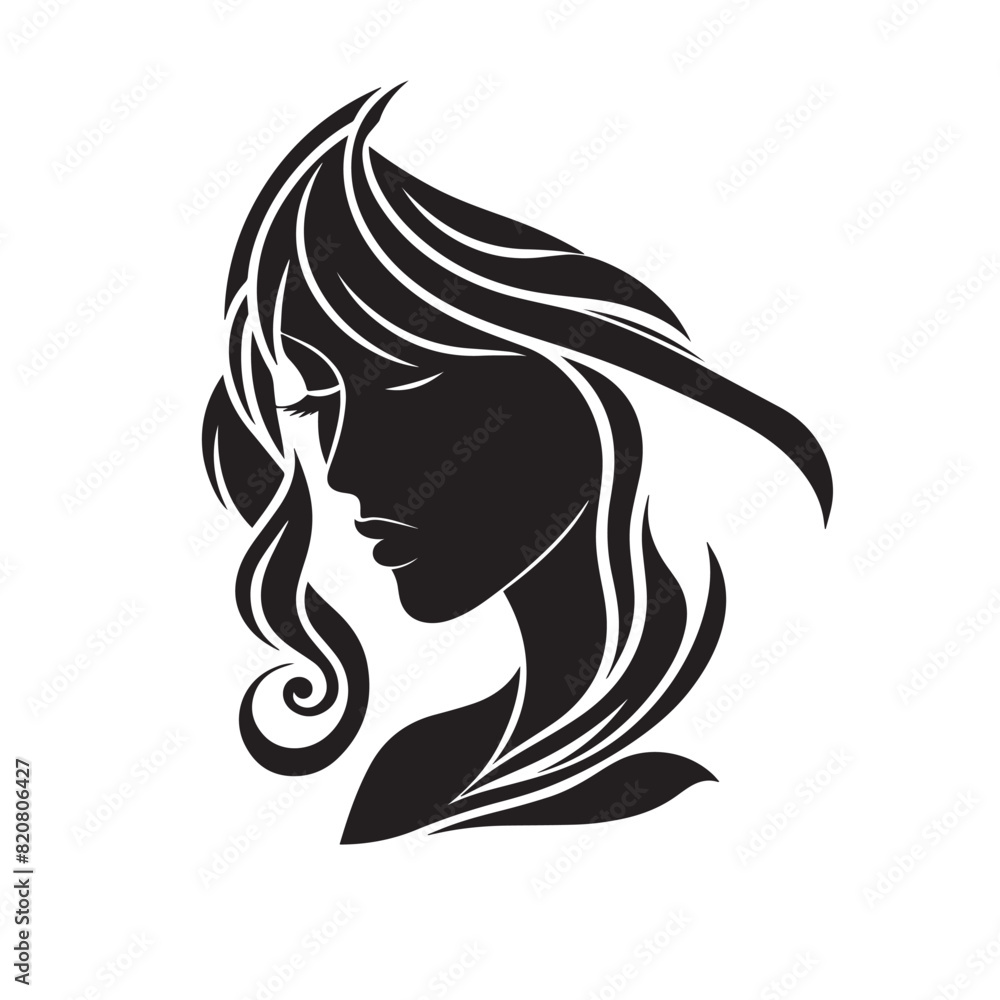 Woman Silhouette - head vector image -face Silhouette of woman Woman Silhouette - head vector image -face Silhouette of woman