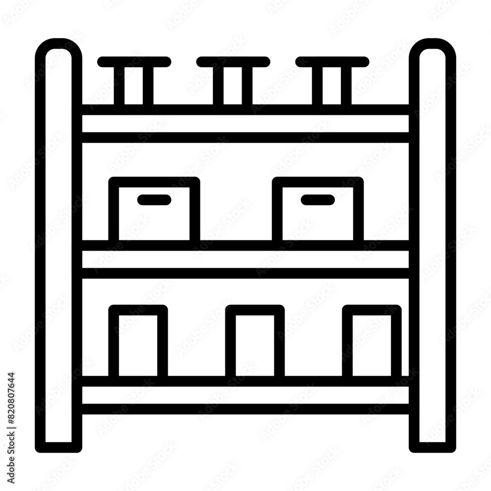 Warehouse Rack Icon Warehouse Rack Icon