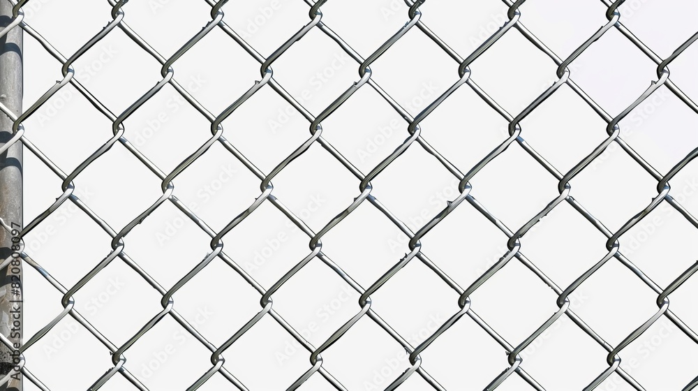 Metal wire mesh fence, rabitz grid isolated on white background. Modern realistic illustration of steel prison security barrier, military boundary, cage, protection enclosure. Metal wire mesh fence, rabitz grid isolated on white background. Modern realistic illustration of steel prison security barrier, military boundary, cage, protection enclosure.