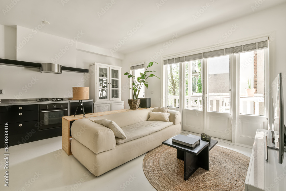 Modern living room with stylish furnishings at Balthasar Floriszstraat Modern living room with stylish furnishings at Balthasar Floriszstraat