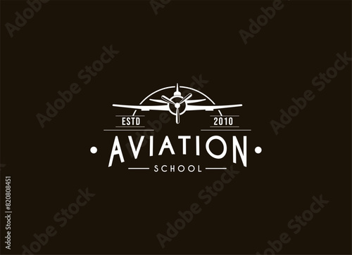 School Aviation Logo Design
