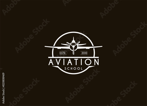 School Aviation Logo Design
