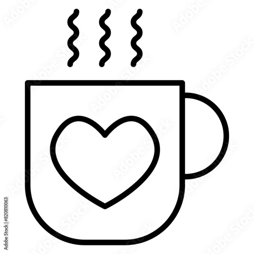 Heart Coffee Icon
