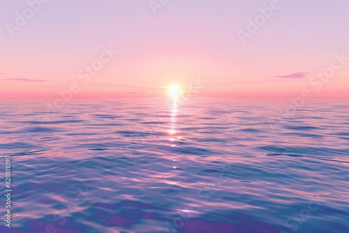 Beautiful sunset over the calm ocean, perfect for travel or nature concept © Ева Поликарпова