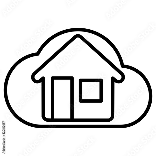 Cloud House Icon