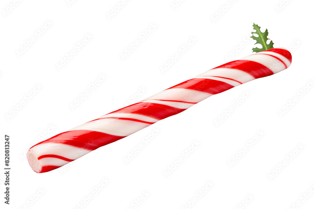 Fototapeta premium Minty Confection With Festive Flair on a White or Clear Surface PNG Transparent Background.
