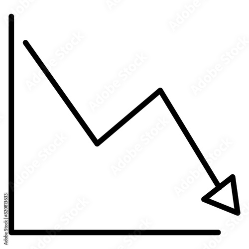 Decline Graph Icon