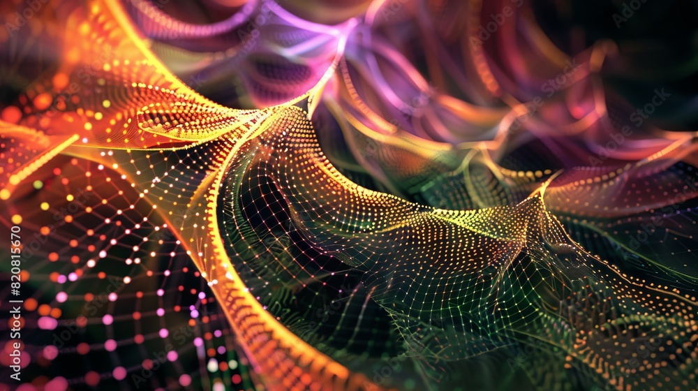 Fototapeta premium Abstract Fractal Patterns Dance in a Symphony of Code