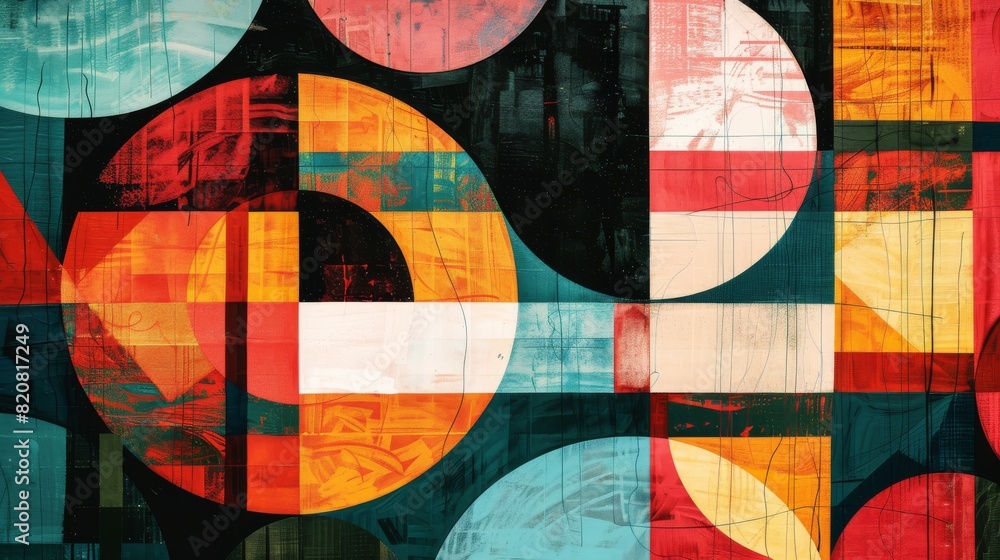 Fototapeta premium Art Deco Geometric Patterns abstract background