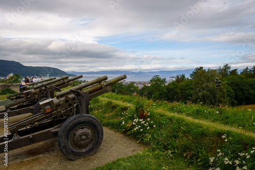 Cannons at Christiansten Fortress, Trondheim, Norway photo