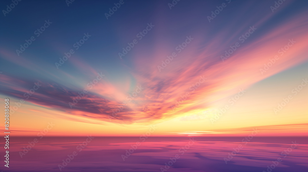 Fototapeta premium Stunning sunset sky with vibrant pink and blue hues